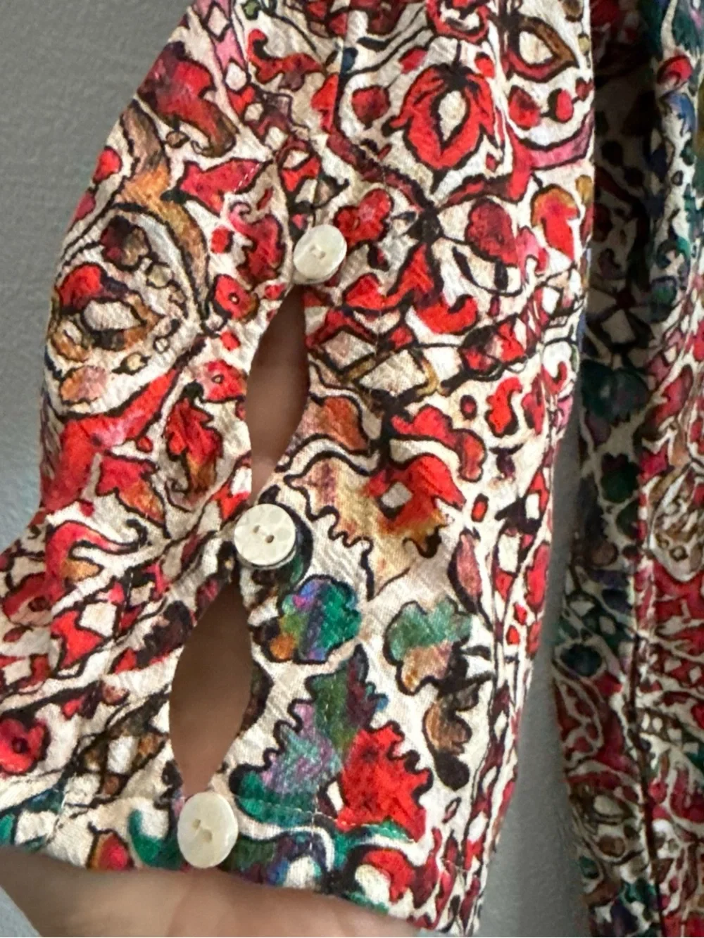 Soft Surroundings Boho Paisley Cotton Tunic Dress Colorful Medallion Print small